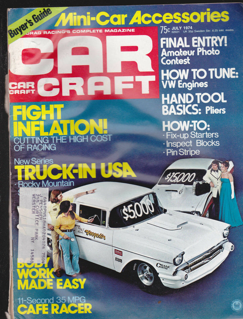 Car Craft Magazine Truck-In USA Rocky Mountains July 1974  FREE US S/H