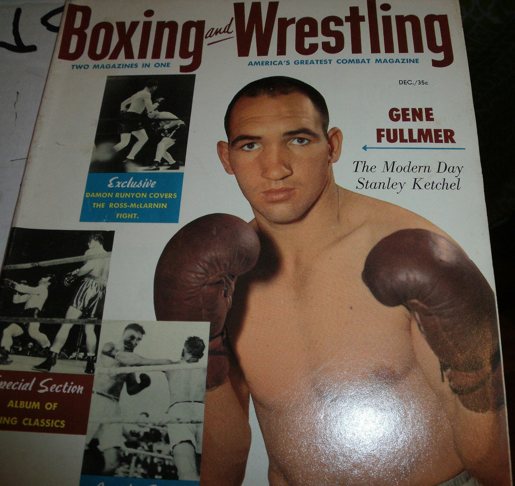 Boxing & Wrestling Magazine Gene Fullmer Ross-McLarnin Fight December 1956