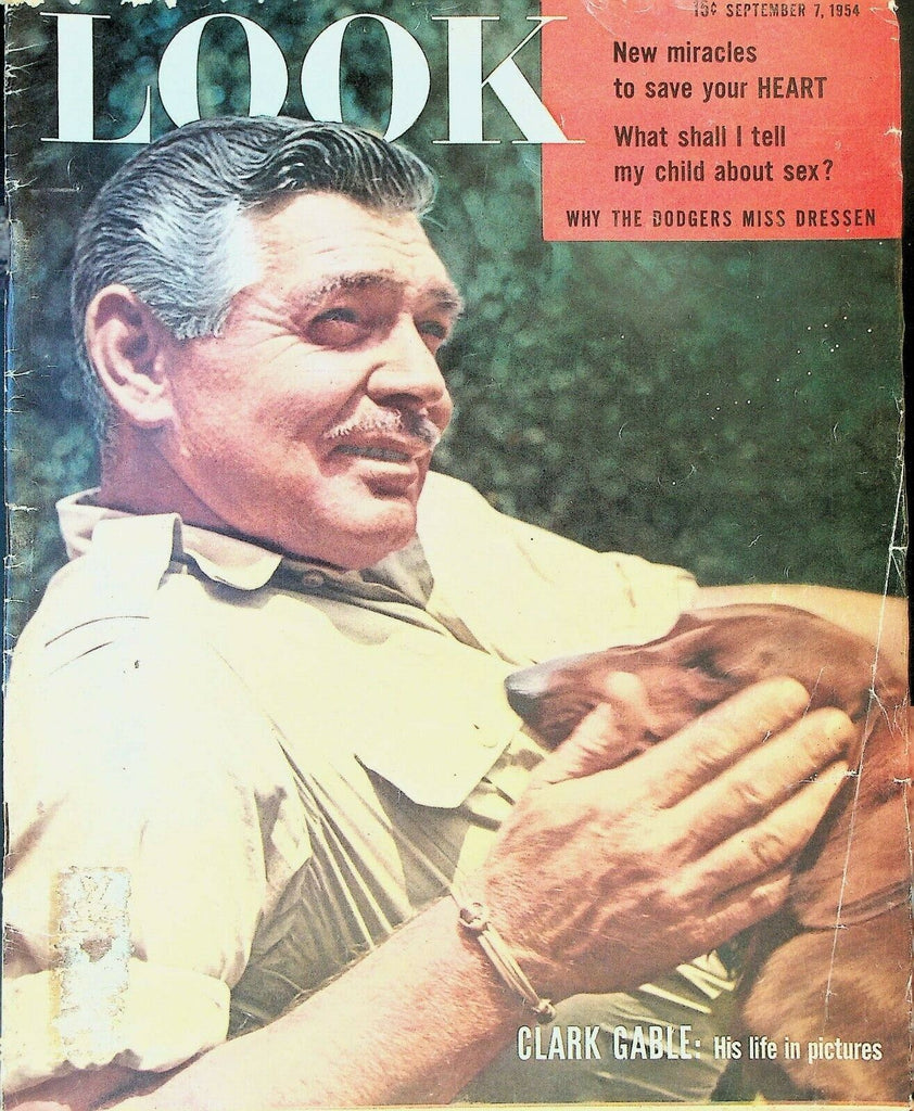 Look Magazine September 7 1954 Clark Gable Claire Chennault Brooklyn Dodgers