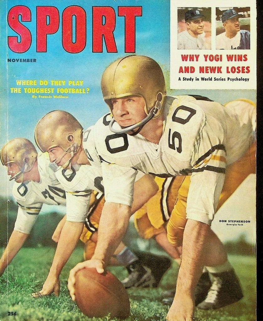 Sport Magazine November 1957 Yogi Berra Jackie Robinson Ted Lindsay