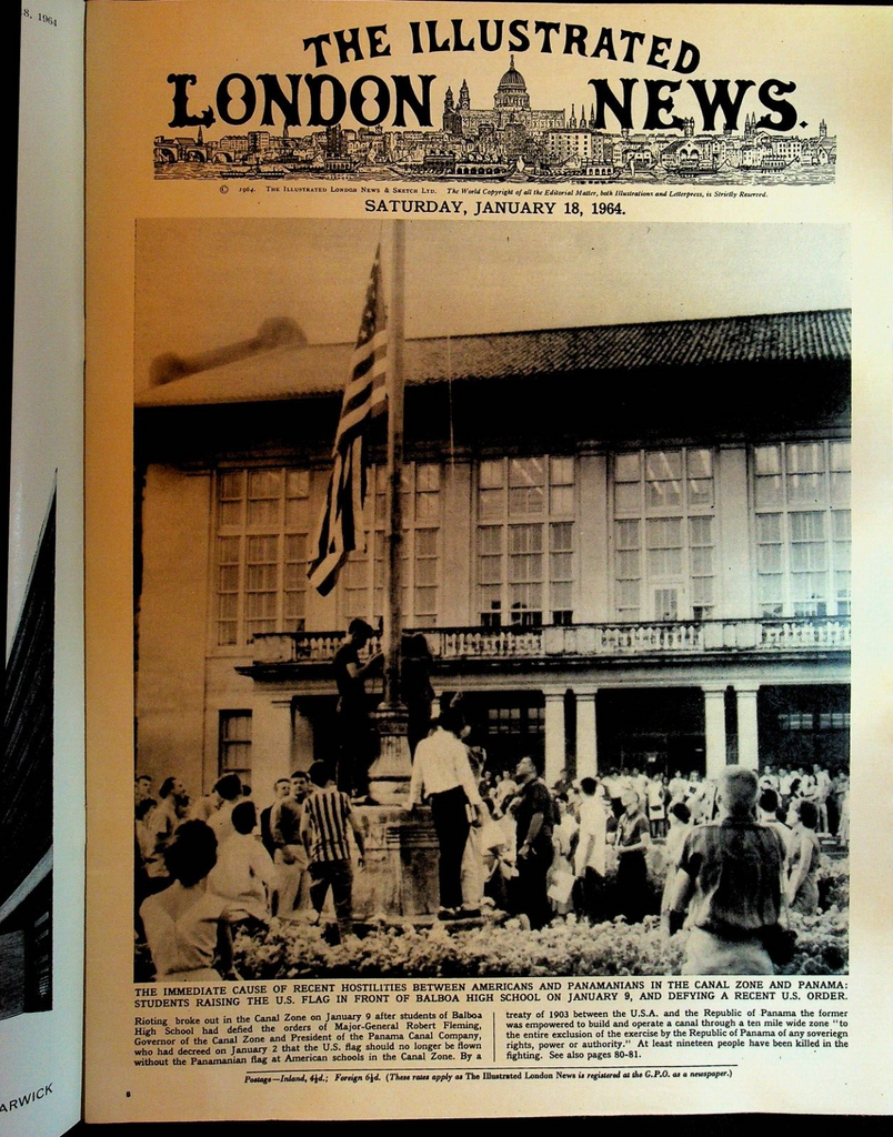 Illustrated London News January 18 1964 Panama Goya Reg Parnell Flipper Panda