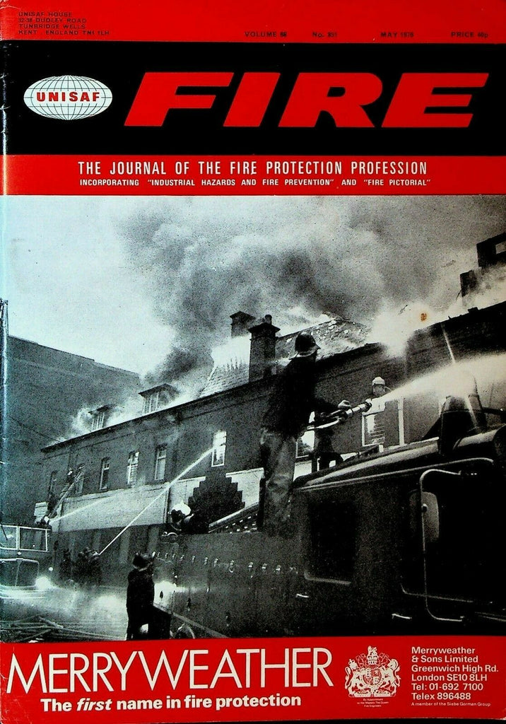 UNISAF Fire Magazine May 1976 Newcastle Upon Tyne Fires Airport Vehicles