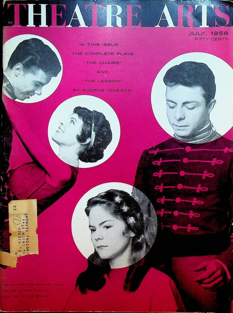 Theatre Arts Magazine July 1958 William Inge Ionesco Carl Reindel