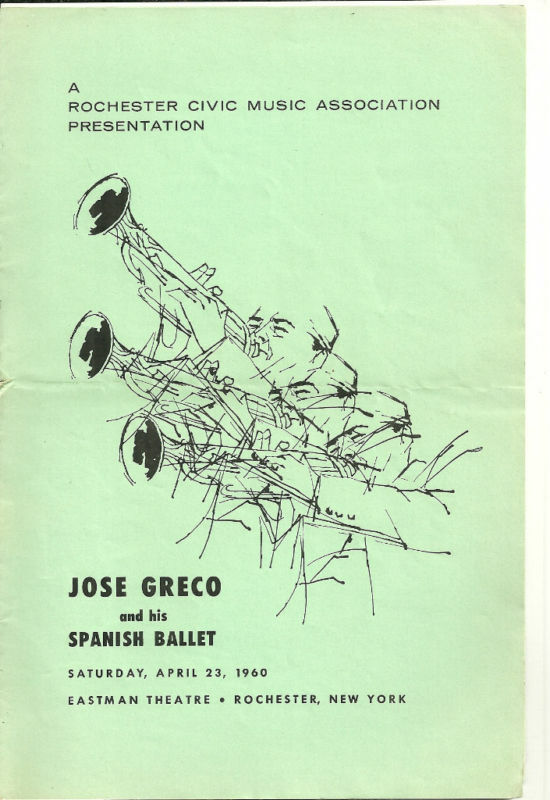 Jose Greco & His Company of Spanish Dancers 1960 Program