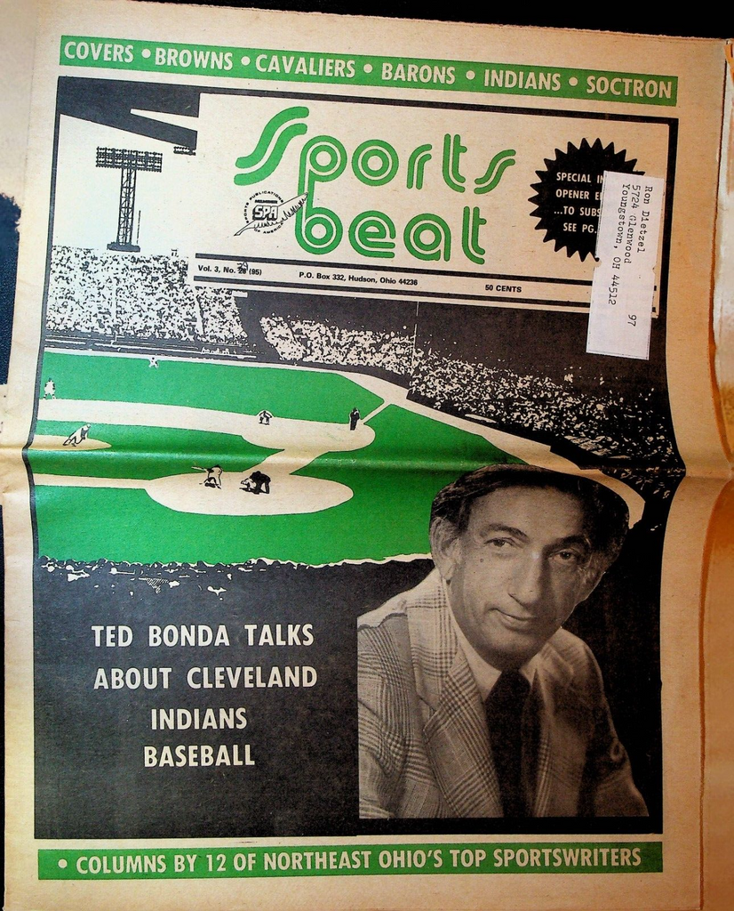 Sports Beat Magazine April 15 1977 Ted Bonda Cleveland Indians