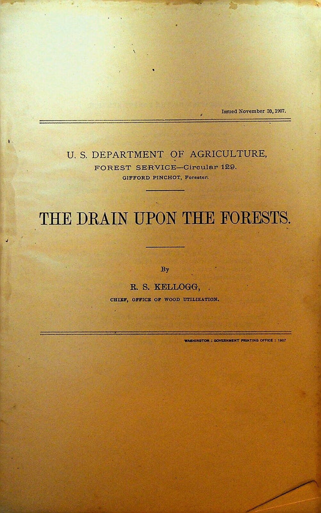 The Drain Upon the Forests by RS Kellogg 1907 Department of Agriculture