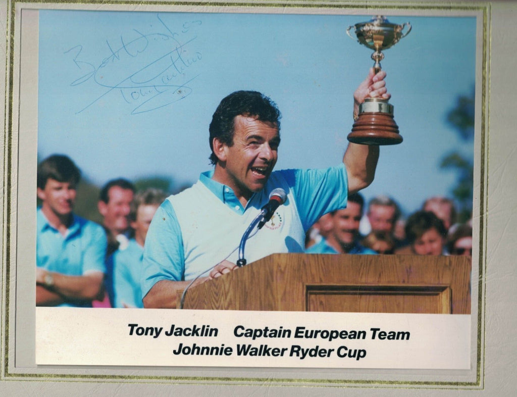 Tony Jacklin Captain European Team Johnnie Walker Ryder Cup Signed Photo Golf