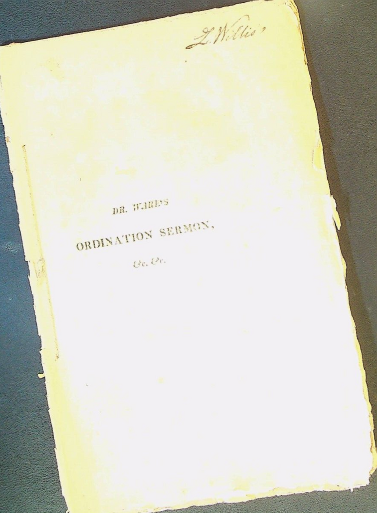 Sermon at Ordination of Rev Joseph Allen 1817 Henry Ware Booklet John E Abott