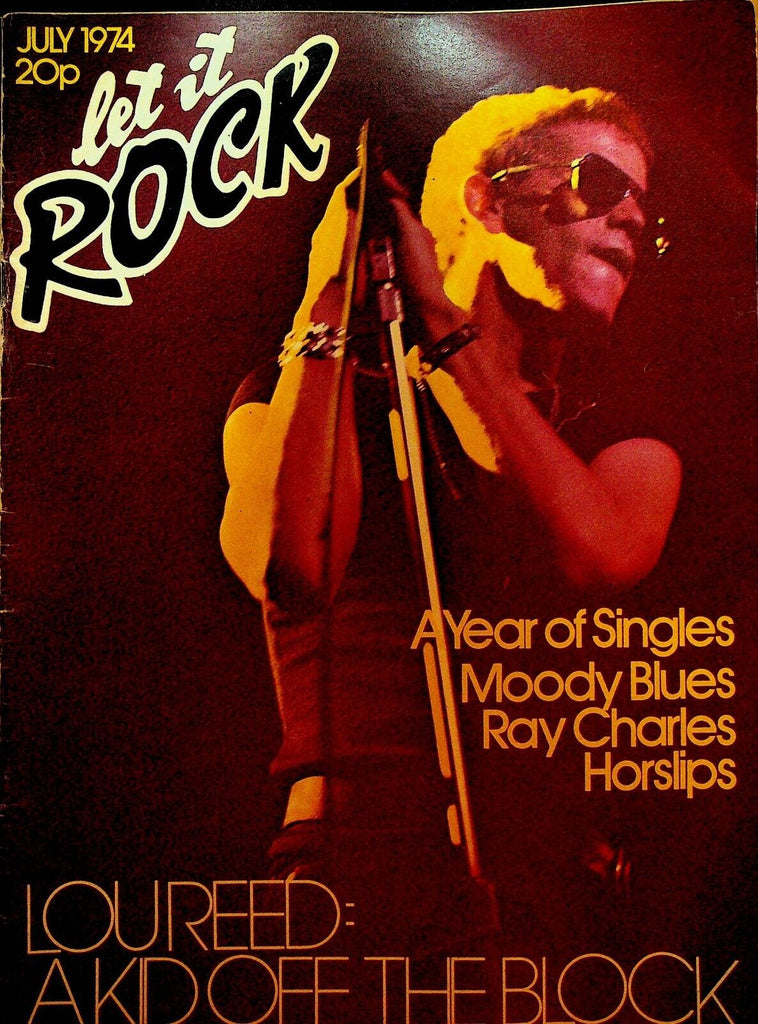 Let It Rock Magazine July 1974 Moody Blues Ray Charles Lou Reed Horslips