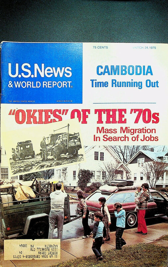 US News & World Report March 24 1975 Cambodia Russia Air Cargo Oil