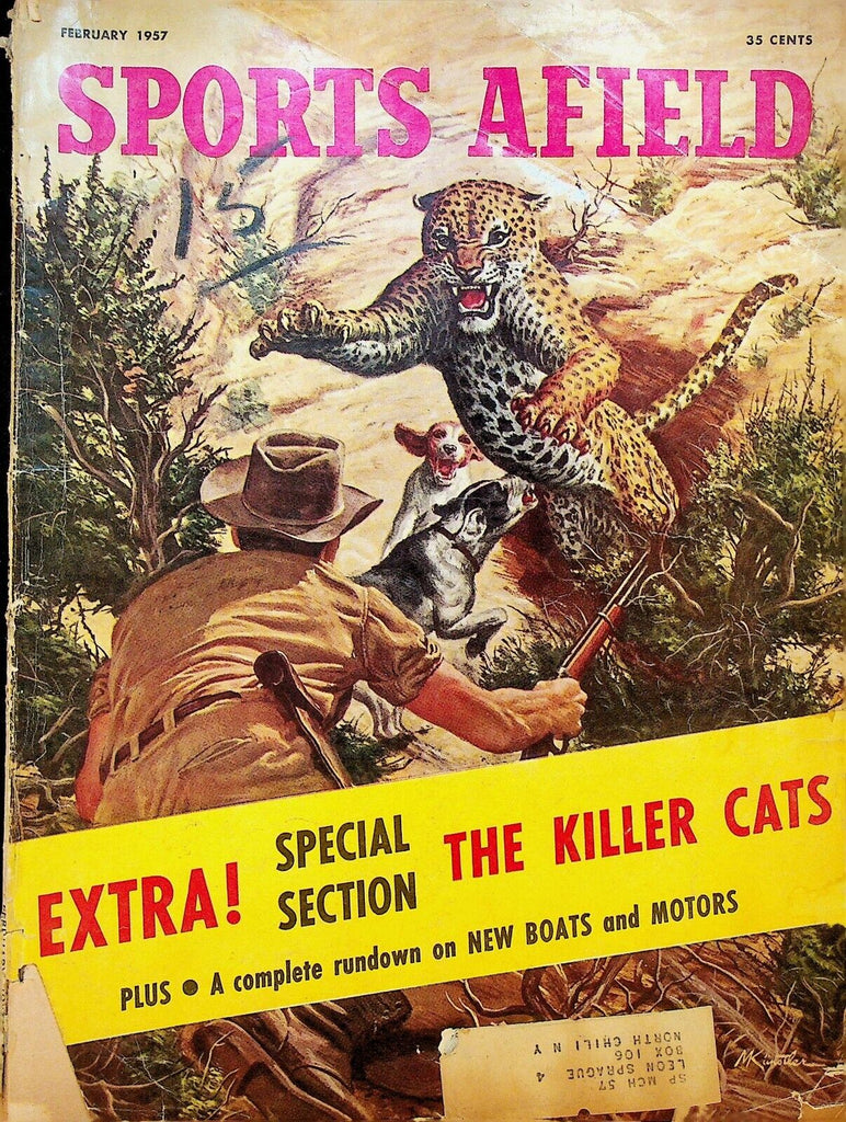 Sports Afield Magazine February 1957 Fishing Boats Motors Hunting Bill King