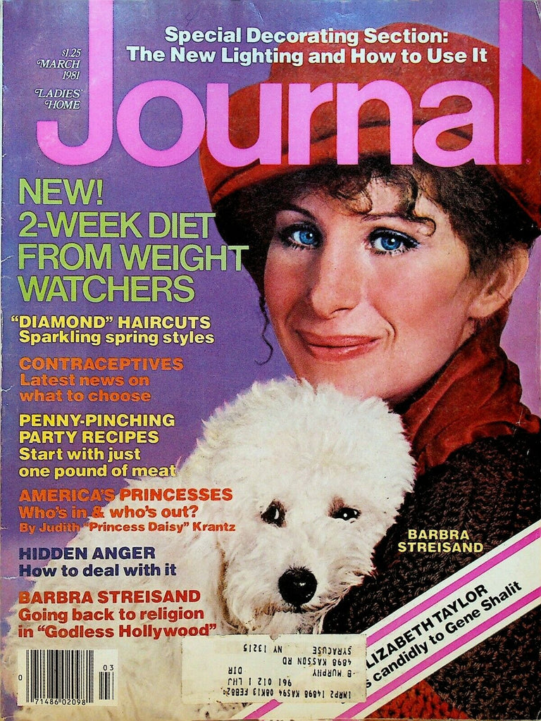 Ladies Home Journal March 1981 Barbra Streisand Elizabeth Taylor Mike Douglas