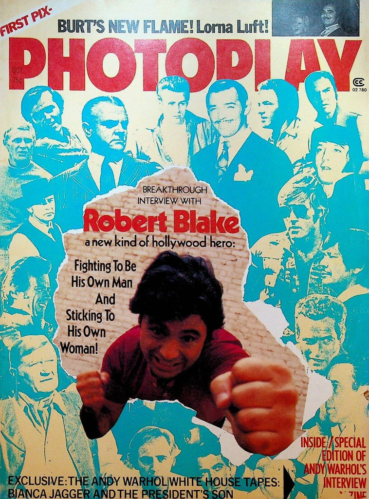 Photoplay October 1975 Robert Blake Burt Reynolds Bianca Jagger Cher Sonny Bono