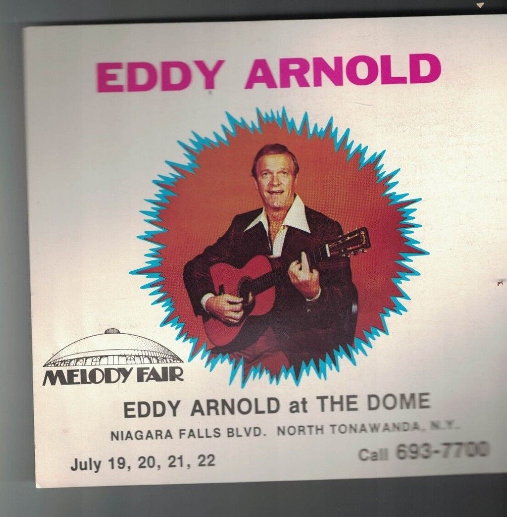 Eddy Arnold at the Dome Melody Fair North Tonawanda NY Ad Sheet