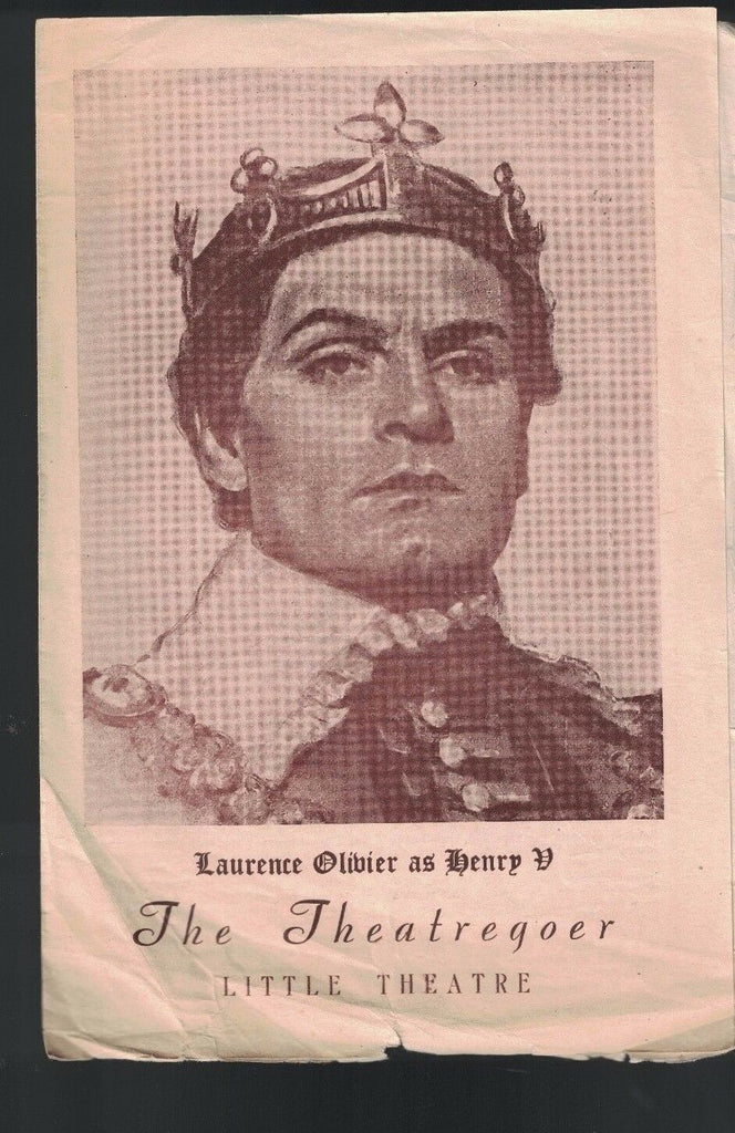 Henry V Shakespeare Laurence Olivier  1946 The Theatregoer Program