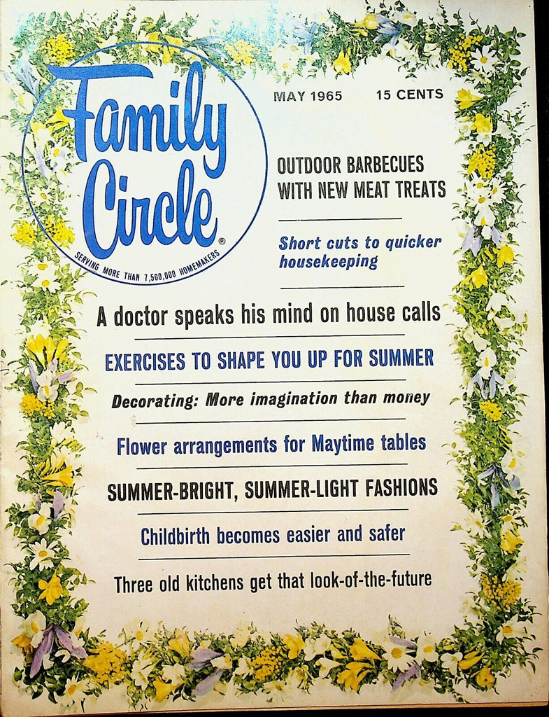 Family Circle Magazine May 1965 Homemaking Food Fashion Needlework Beauty