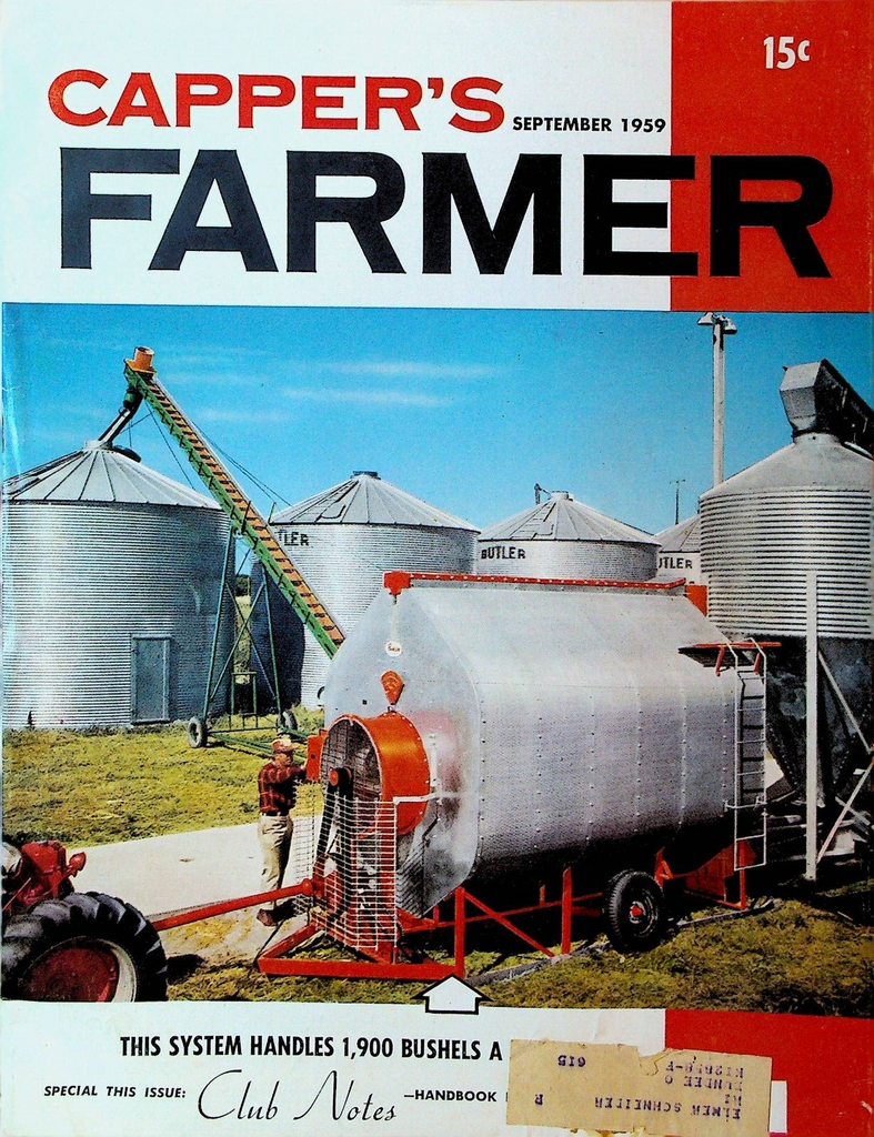 Capper's Farmer Magazine September 1959 Machinery Equipment Livestock Dairy