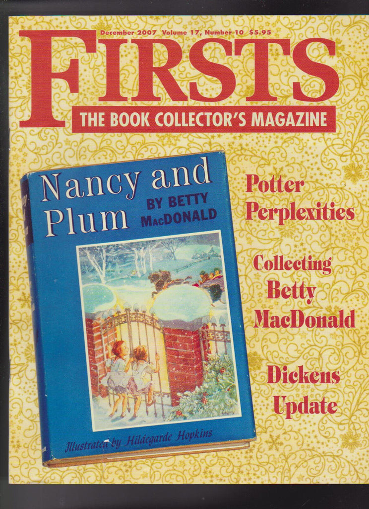 Firsts Book Collectors Magazine December 2007 Harry Potter Betty MacDonald