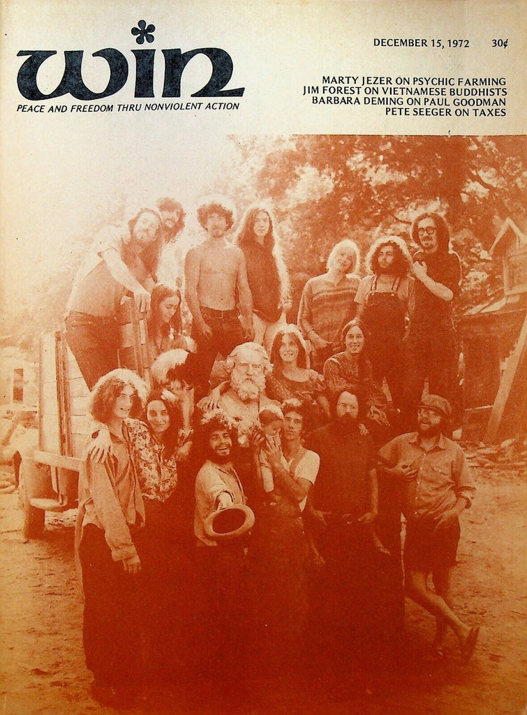 Win Magazine December 15 1972 Paul Goodman Psychic Farming