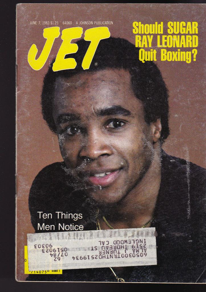 Jet Magazine Sugar Ray Leonard June 7 1982 Free USA S/H
