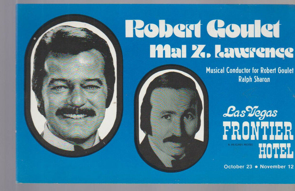Robert Goulet Frontier Hotel Casino Postcard Large  Las Vegas 1977