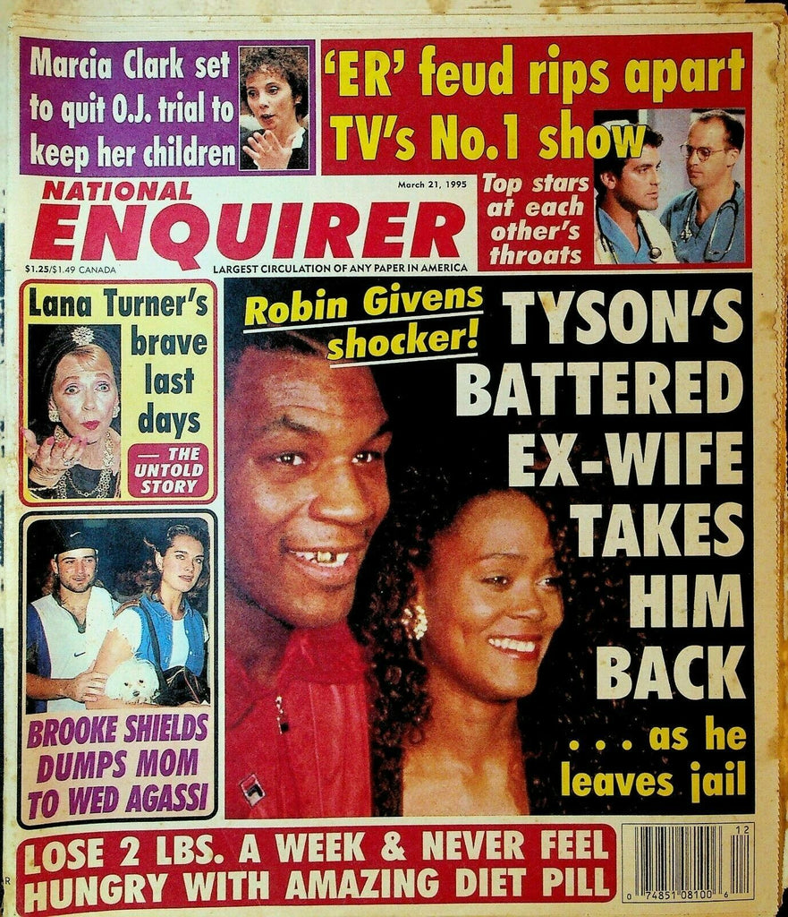 National Enquirer March 21 1995 OJ Simpson Mike Tyson Brooke Shields Lana Turner