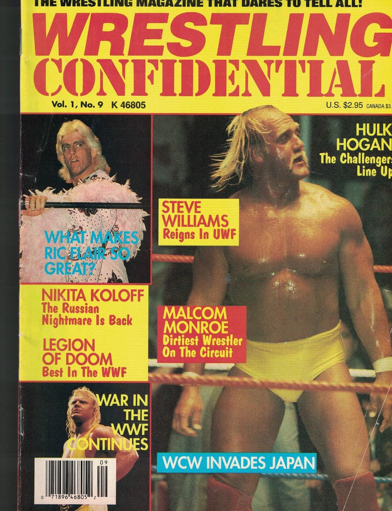 Wrestling Confidential Magazine #9 September 1991 Hulk Hogan Ric Flair