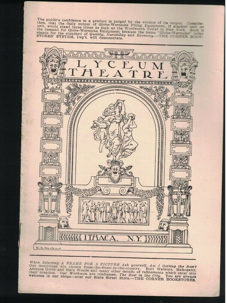 Our Mrs McChesney Play Program Ethel Barrymore Lyceum Theatre Ithaca May 2 1916