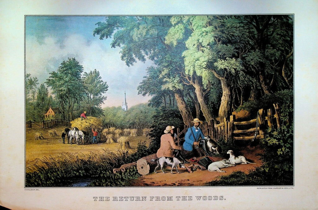 Currier & Ives Calendar Topper 1962 The Return from the Woods