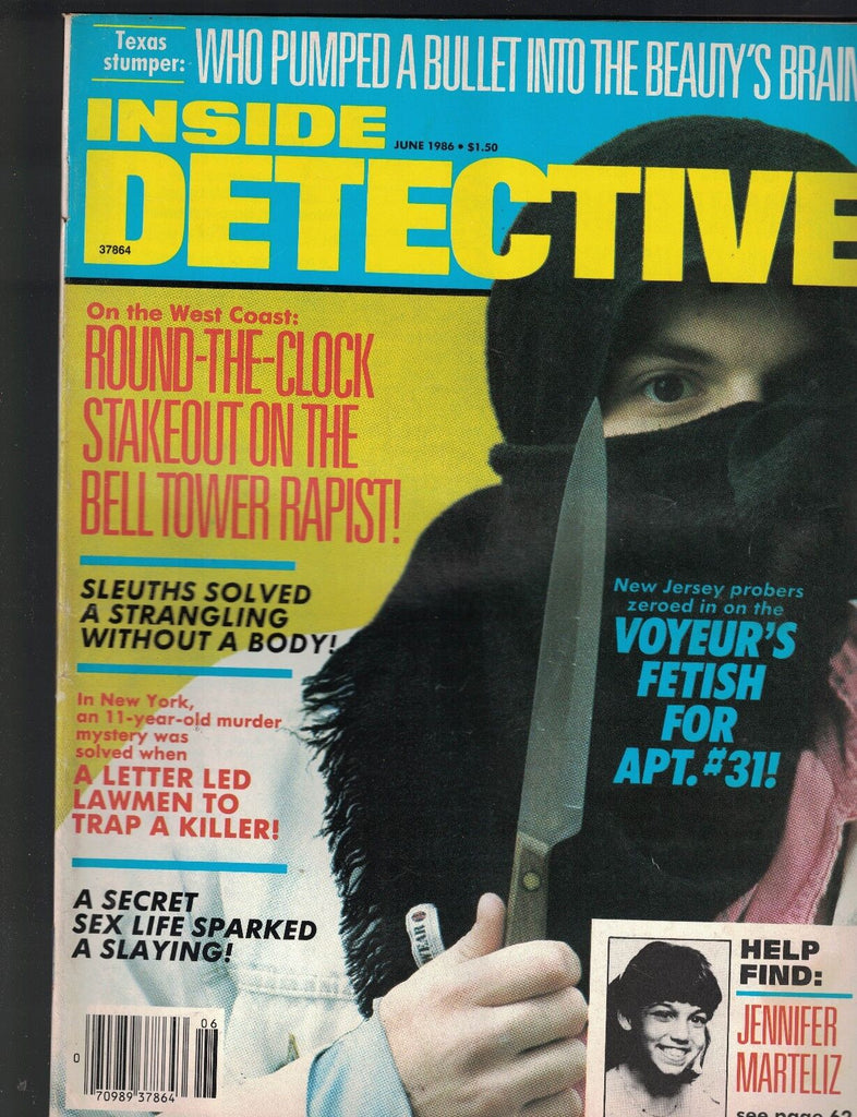 Inside Detective Magazine June 1986 Jennifer Marteliz Michael Cox