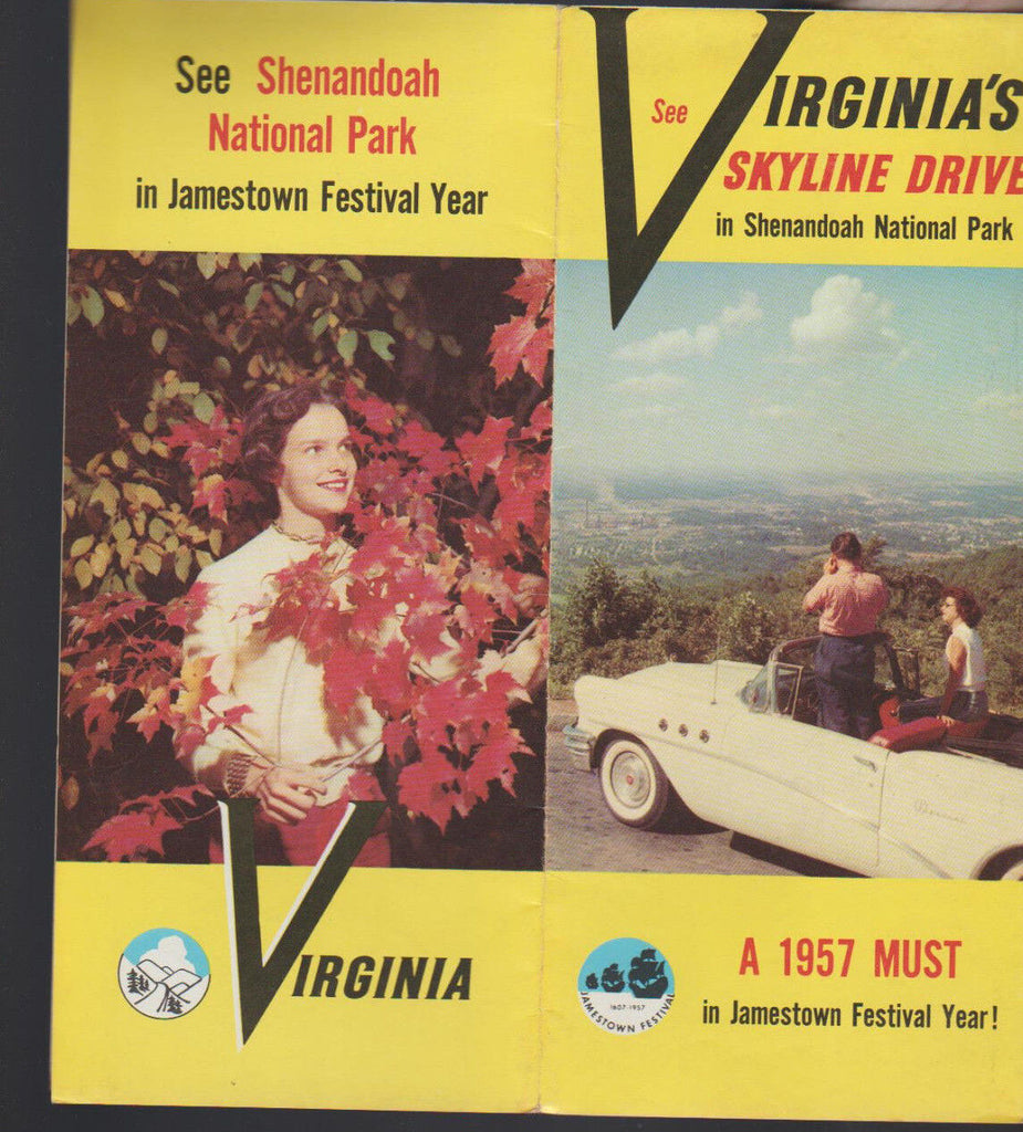 Virginia's Skyline Drive Shenandoah National Park Brochure 1957