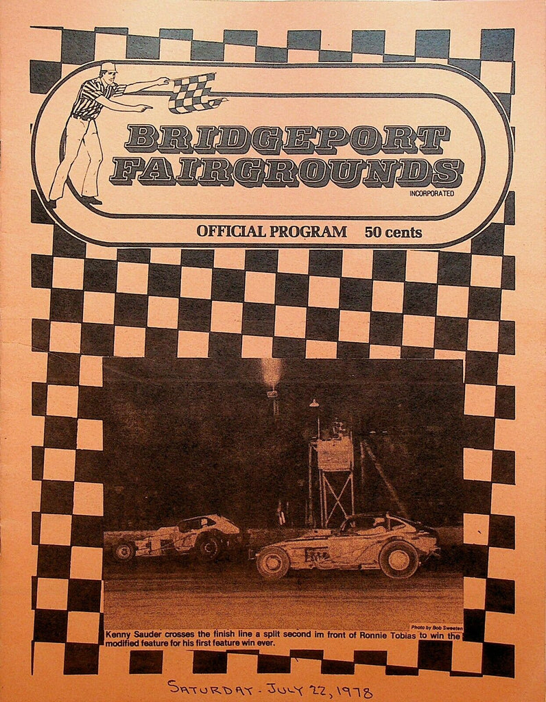 Bridgeport NJ Fairgrounds Official Race Program 1978 Sportsman & Modified