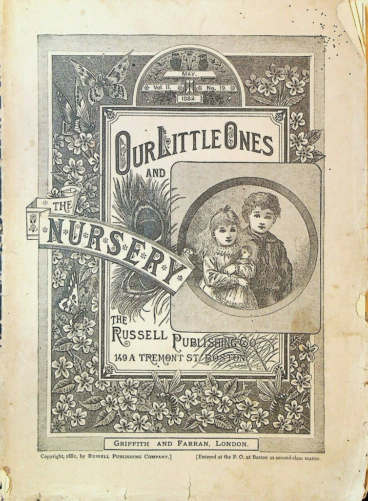 Our Little Ones & The Nursery May 1882 WL Sheppard Kate Tannatt Woods