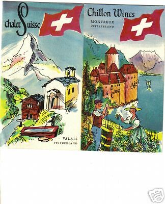 Chillon Wines 1964 brochure- World's Fair Montreux Switzerland Valais