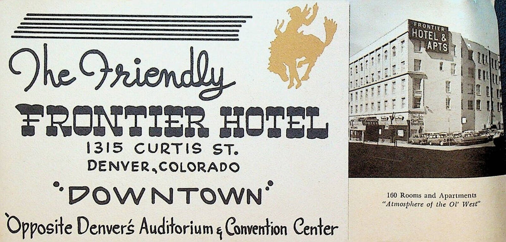 Frontier Hotel Denver Colorado Brochure Chuck Wagon Grill