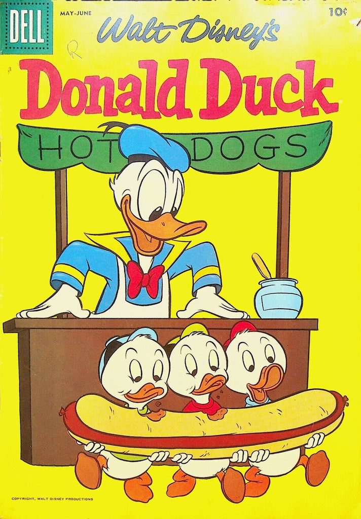 Donald Duck 53 Dell Comics 1957 Hot Dog Huey Dewey Louie
