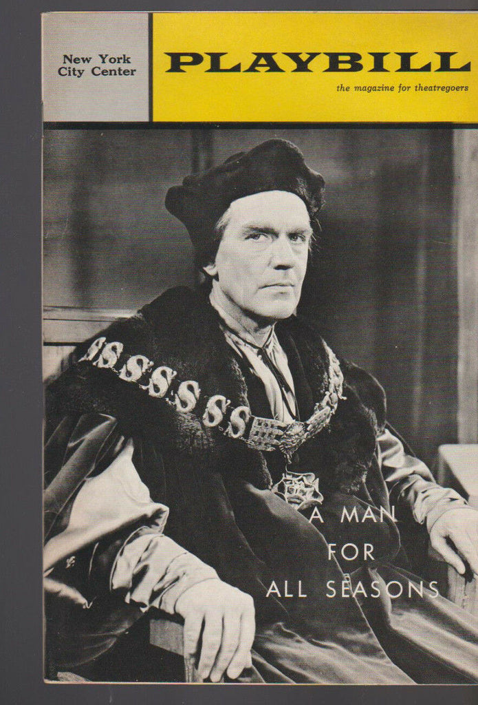 A Man for All Seasons Playbill January 1964 William Roderick Bruce Gordon