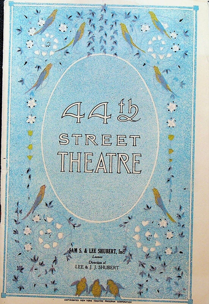 Countess Maritza Program February 21 1927 Desiree Tabor 44th Street Theatre