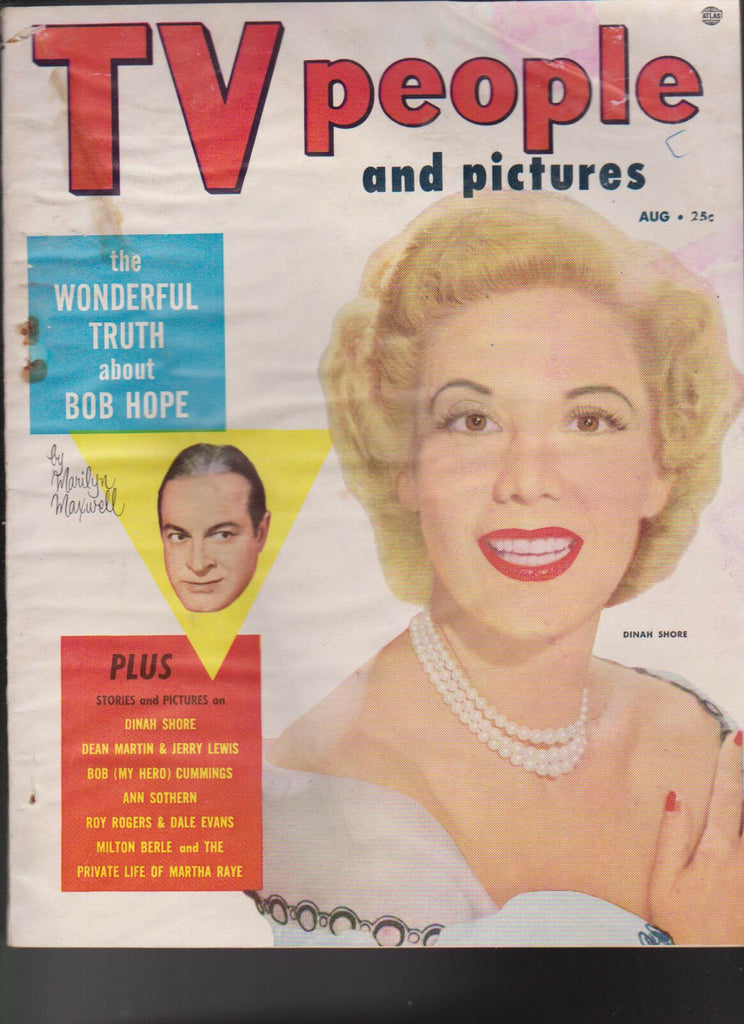 TV People & Pictures August 1953 Bob Hope Dinah Shore Martha Raye Martin & Lewis