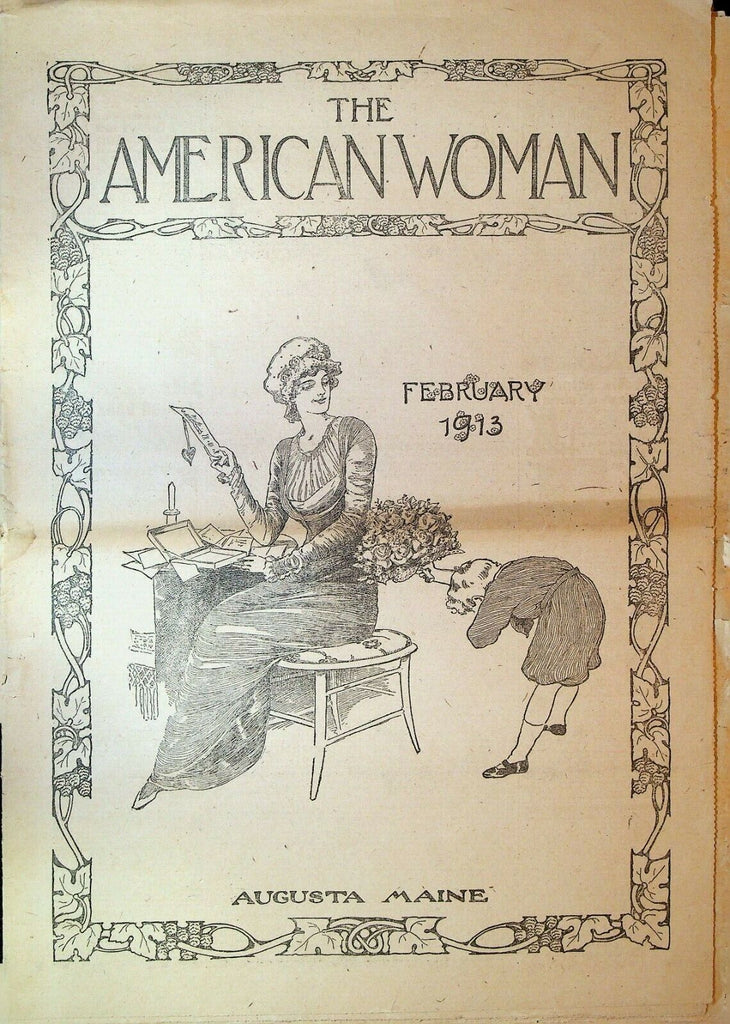 The American Woman Magazine February 1913 Myrtle Reed Needlework