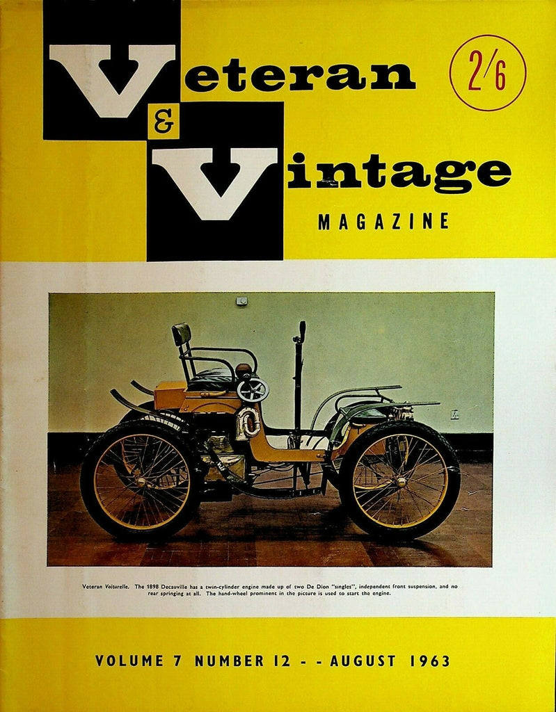 Veteran & Vintage Car Magazine August 1963 Austin 7 Rally Delage I & II