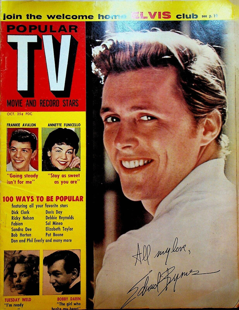Popular TV Magazine October 1959 FIRST ISSUE Tuesday Weld Annette Funicello
