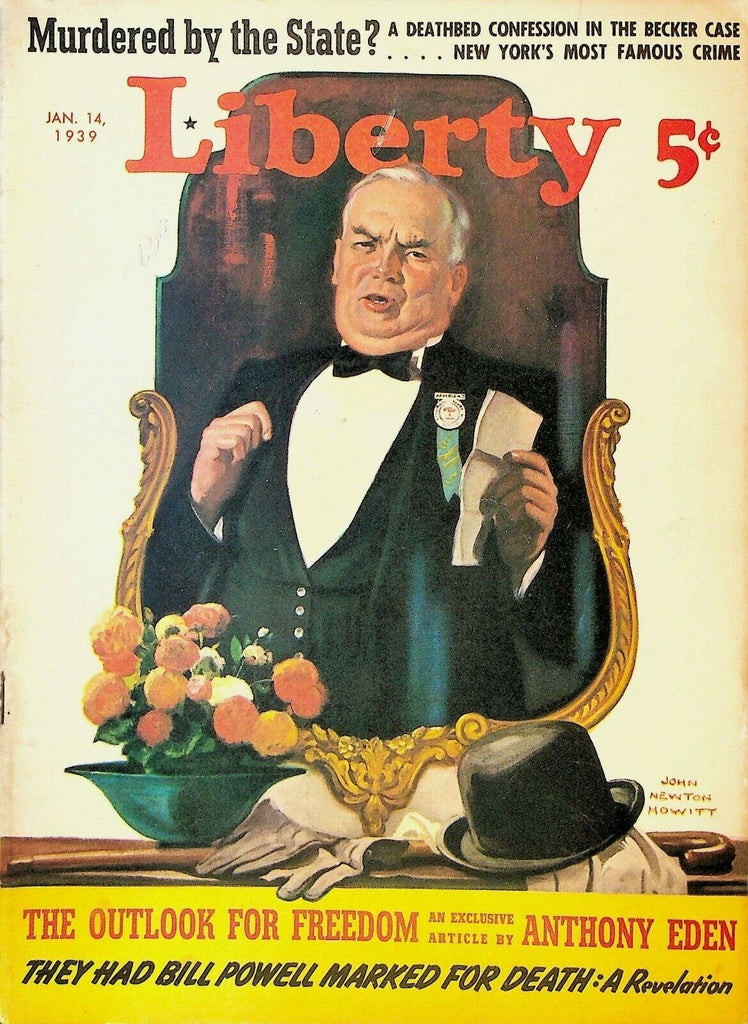 Liberty Magazine January 14 1939 Early Television Bill Powell John Newton Howitt