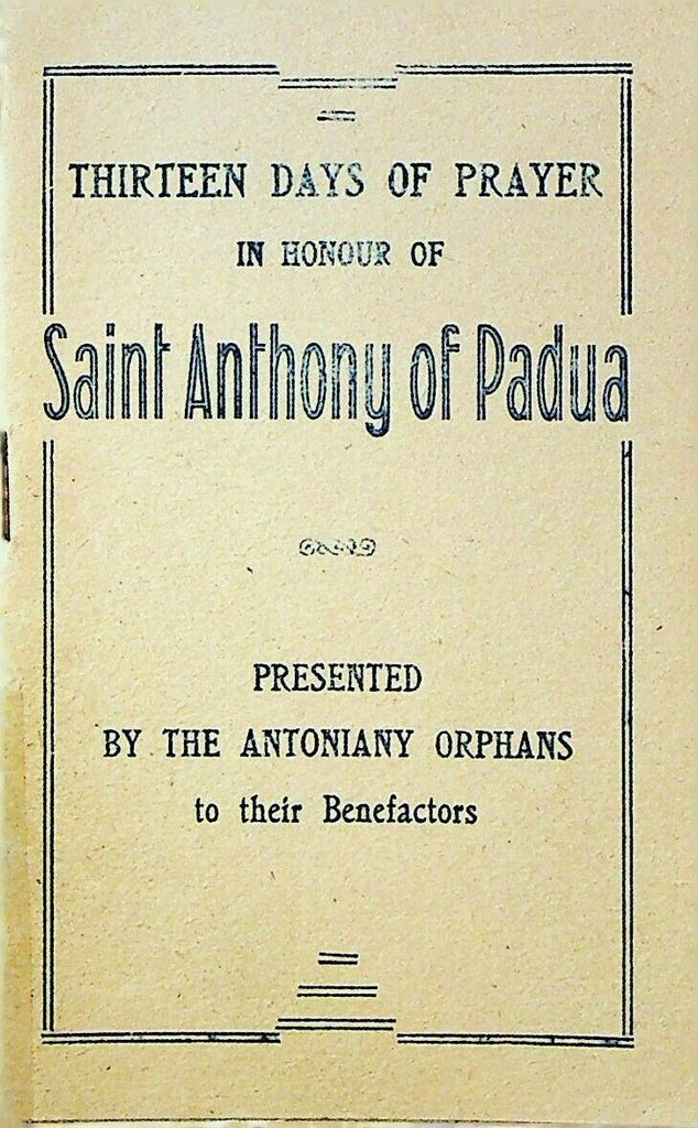 Thirteen Days of Prayer in Honour of Saint Anthony of Padua Booklet