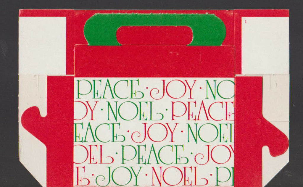 Christmas Gift Box Peace Joy Noel #6 Unused 1960s