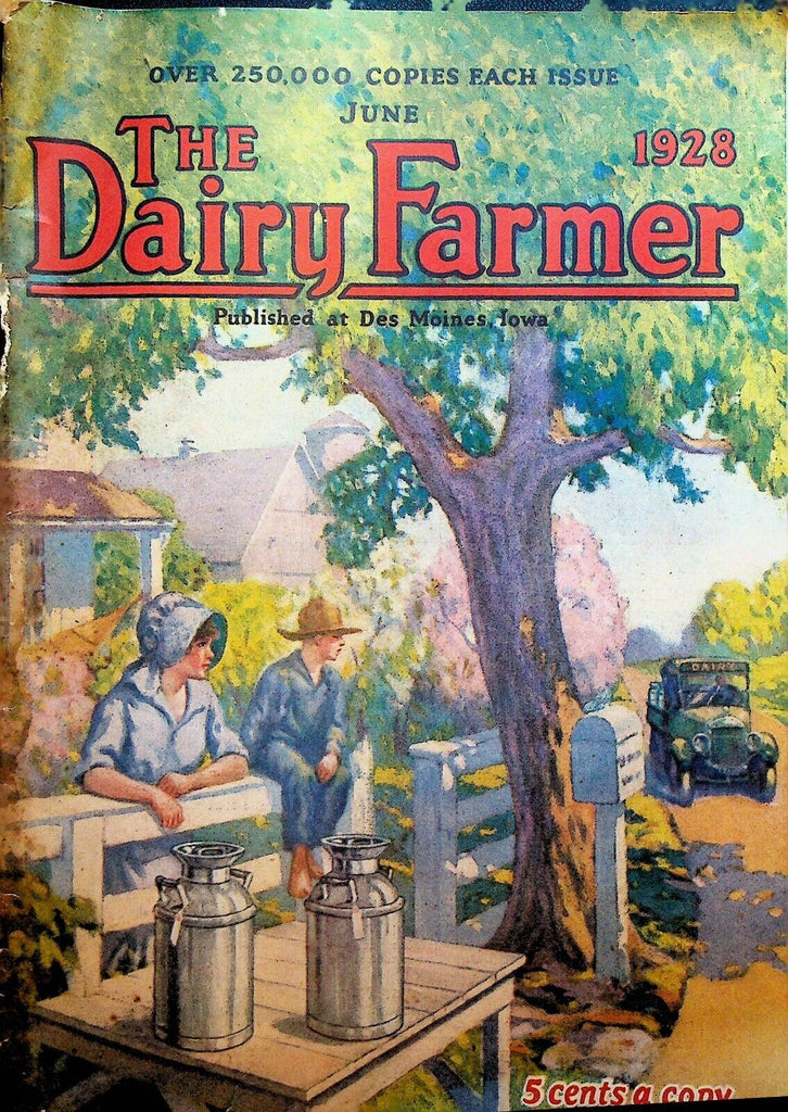 Dairy Farmer Magazine June 1928 Milk Cans Agriculture