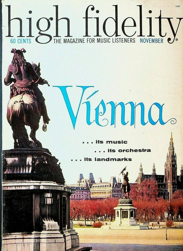 High Fidelity Magazine November 1959 Vienna Philharmonic Konzerthaus Austria