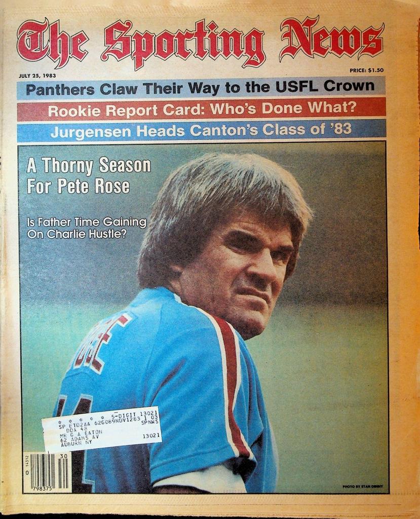 The Sporting News July 25 1983 Pete Rose Sonny Jurgensen MIchigan Panthers USFL