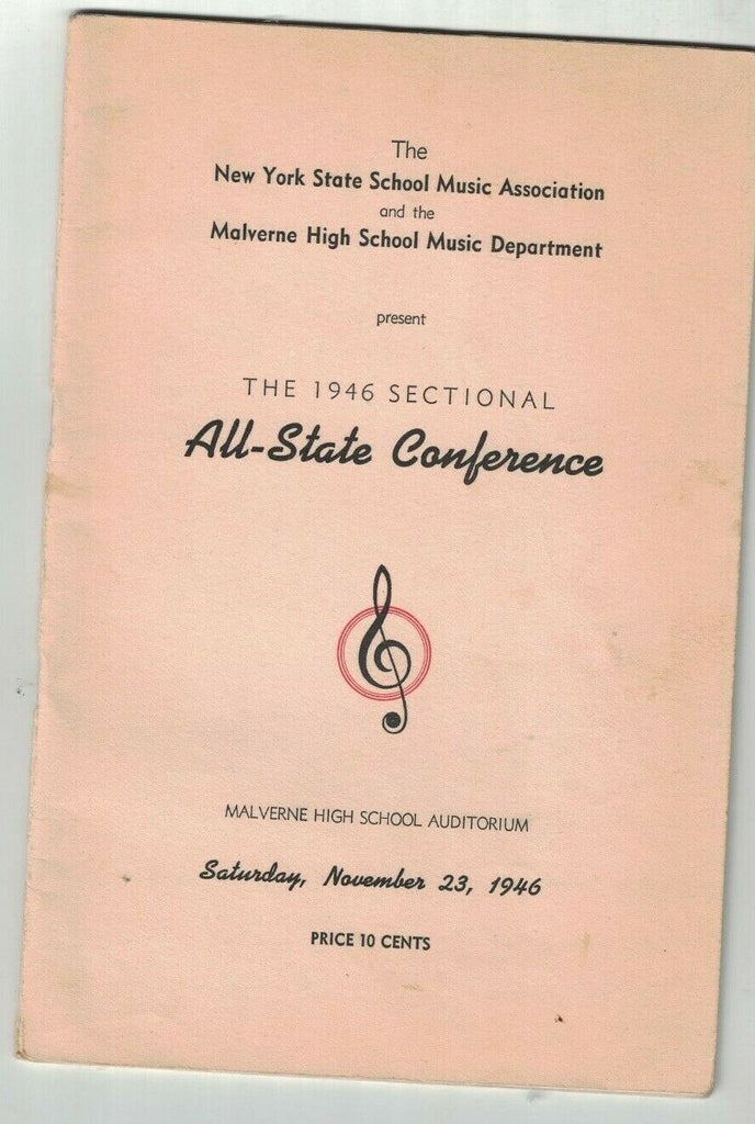 New York State School Music Association 1946 Sectional All State Conference