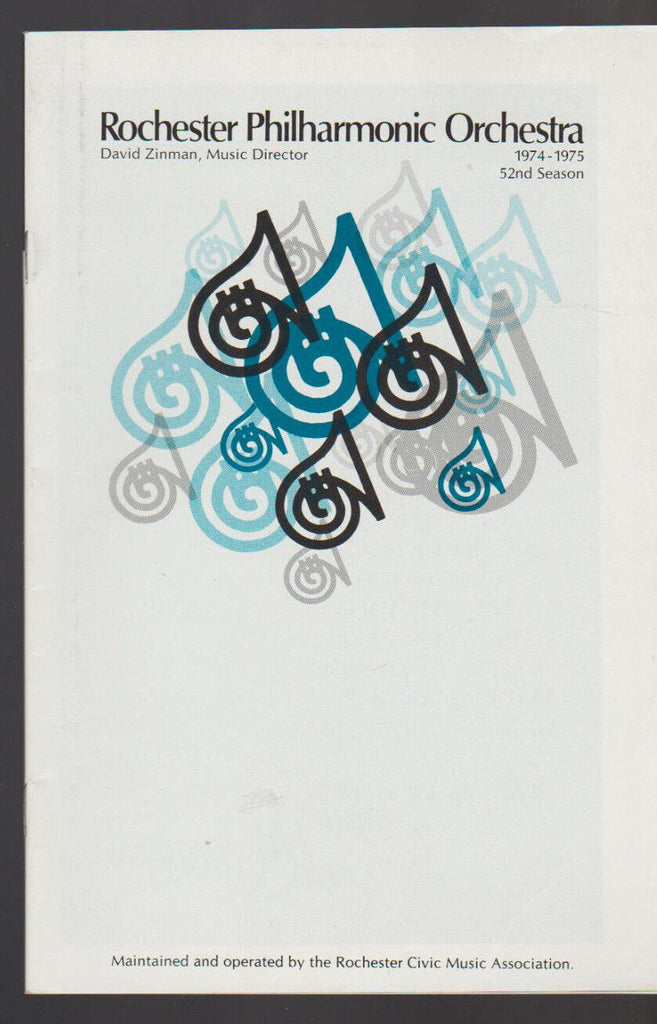 Rochester Philharmonic Orchestra Program 1975 Ellis String Quartet